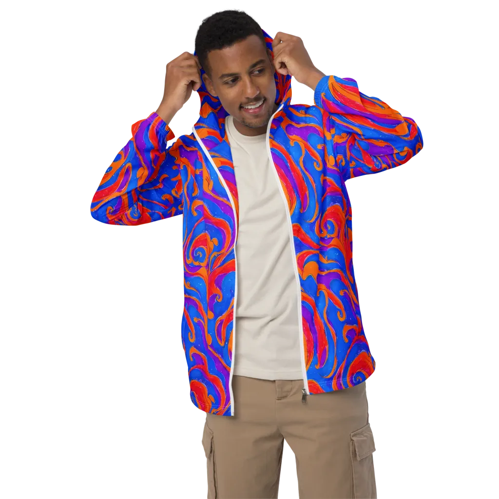 Kinetic Aura on Men's Windbreaker — Front