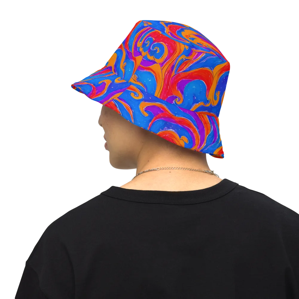 Kinetic Aura on Reversible Bucket Hat — Back Inside