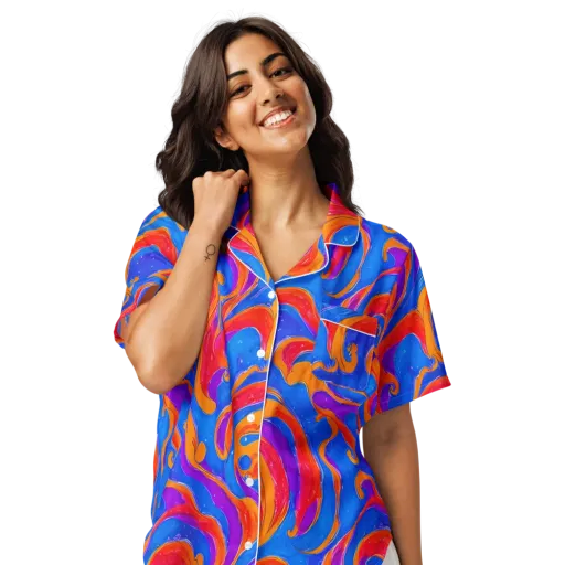 Kinetic Aura on a Women's Short Sleeve Pajama Top