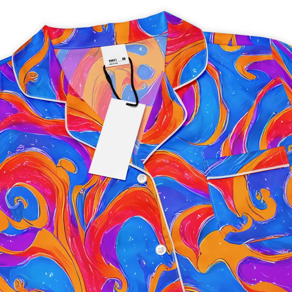 Kinetic Aura on Women's Short Sleeve Pajama Top — Product details