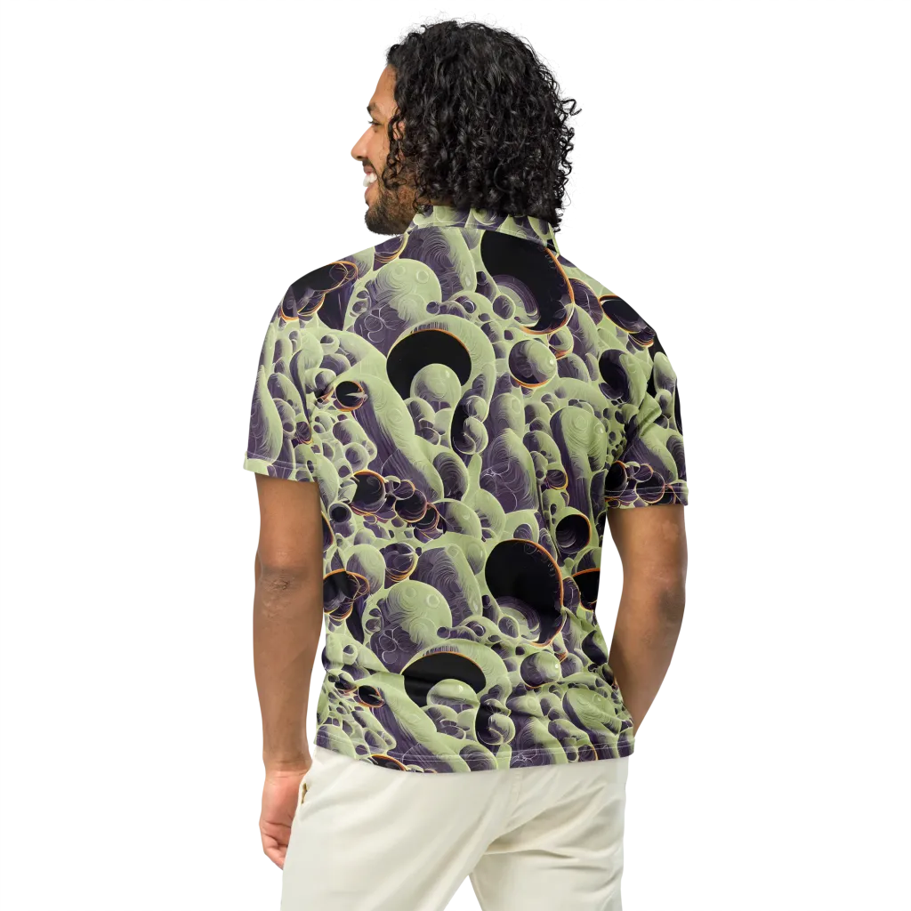 Acid Organica on Men's Slim Fit Polo Shirt — Back