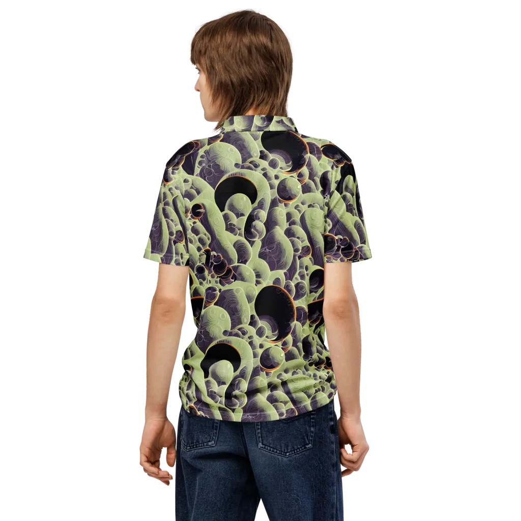 Acid Organica on Men's Slim Fit Polo Shirt — Back
