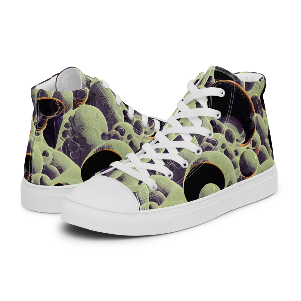 Acid Organica on Men's High Top Canvas Shoes — Left