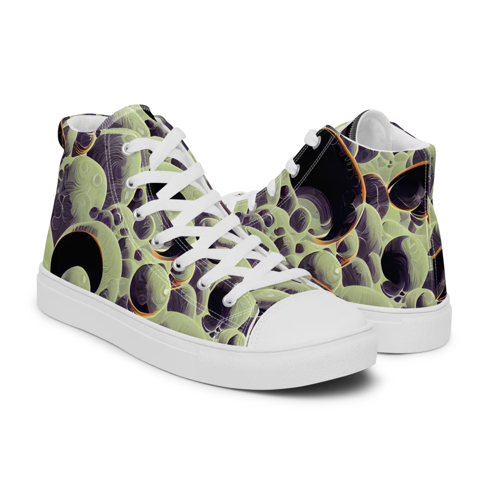 Acid Organica on Men's High Top Canvas Shoes — Right