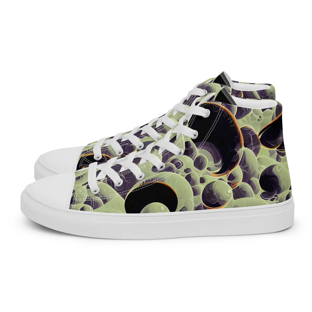 Acid Organica on Women's High Top Canvas Shoes — Left