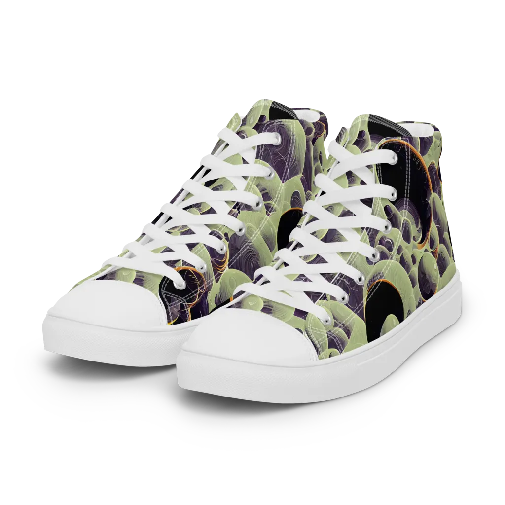 Acid Organica on Women's High Top Canvas Shoes — Left Front