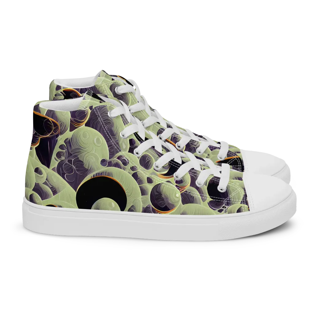 Acid Organica on Women's High Top Canvas Shoes — Right