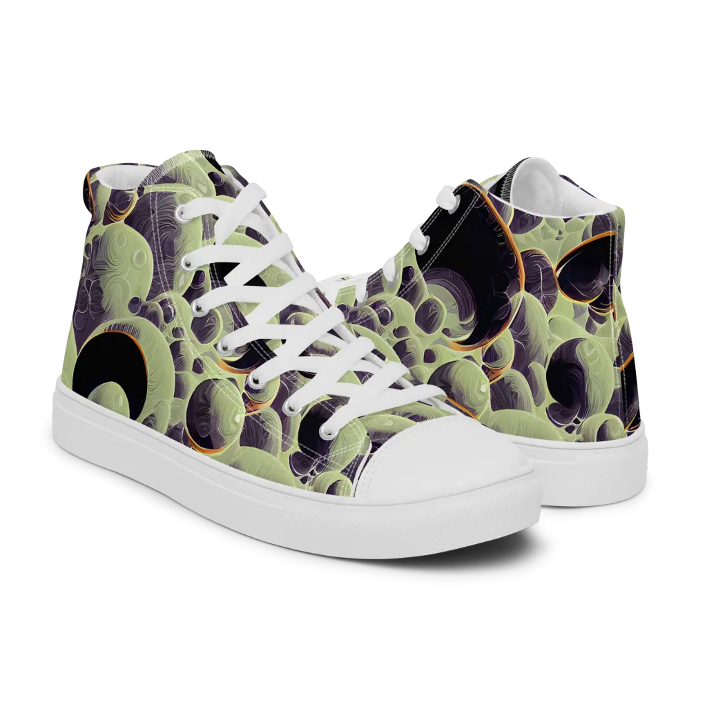 Acid Organica on Women's High Top Canvas Shoes — Right