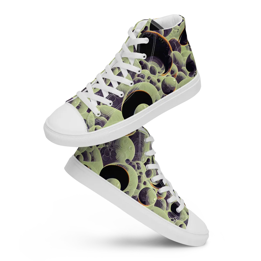 Acid Organica on Women's High Top Canvas Shoes — Front