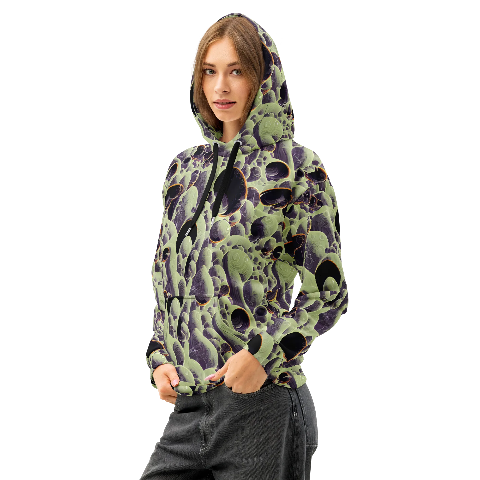 Acid Organica on Cotton Hoodie — Left Front