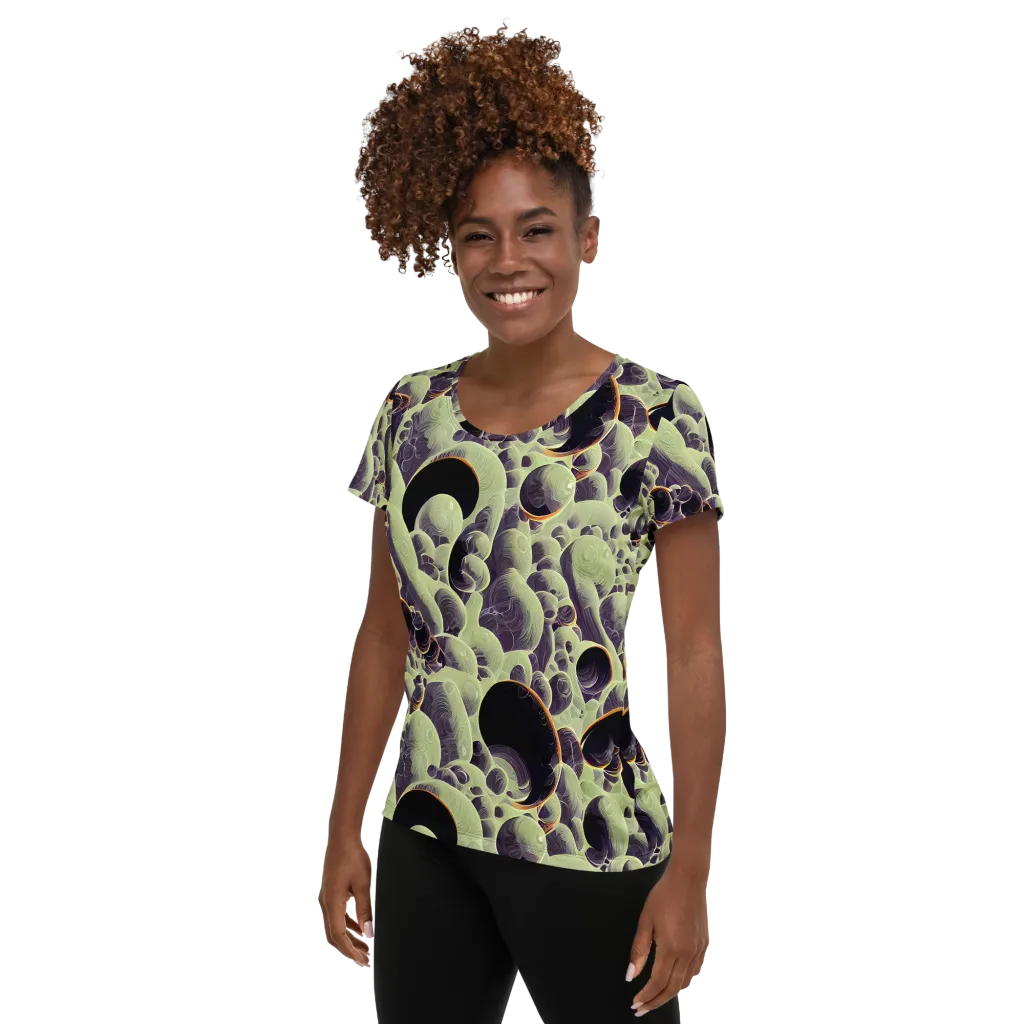 Acid Organica on Women's Athletic T-Shirt — Left
