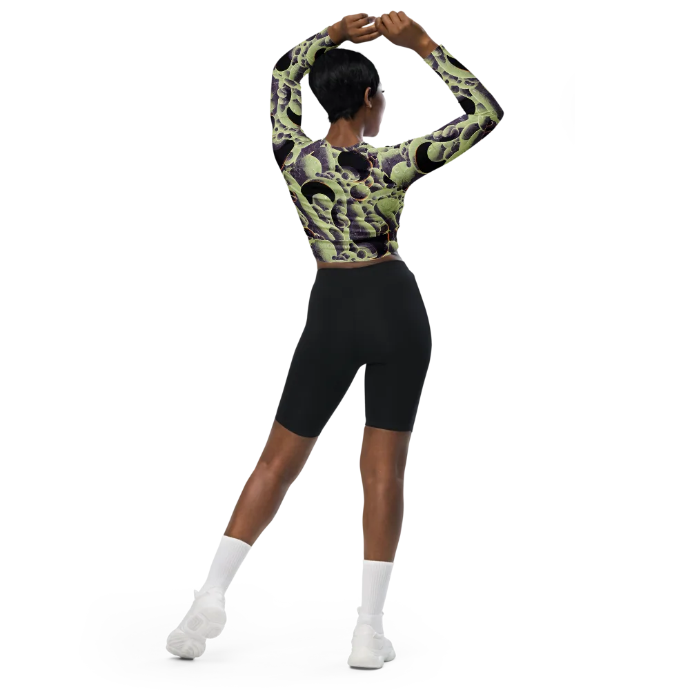 Acid Organica on Long Sleeve Crop Top — Back
