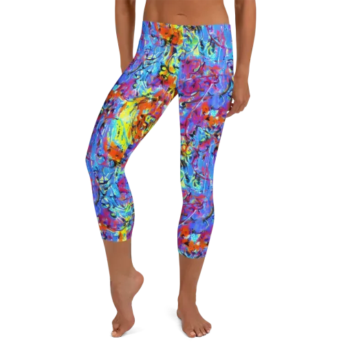 Electric Fervor on a Capri Leggings