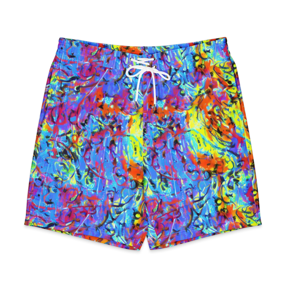 Electric Fervor on Men's Board Shorts — Front