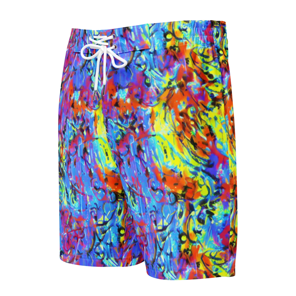 Electric Fervor on Men's Board Shorts — Front