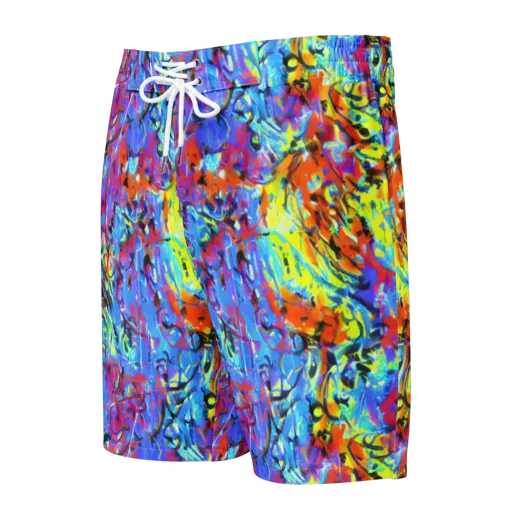 Electric Fervor on a Men's Board Shorts