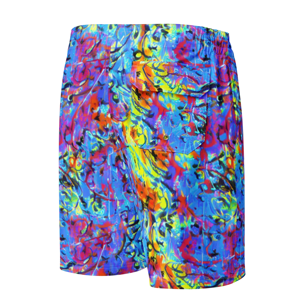 Electric Fervor on Men's Board Shorts — Back