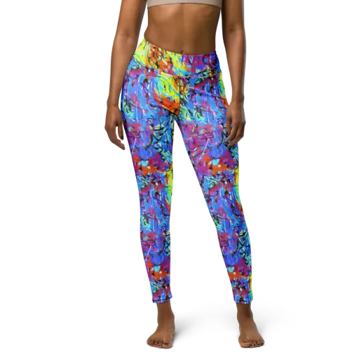 Electric Fervor on a Yoga Leggings