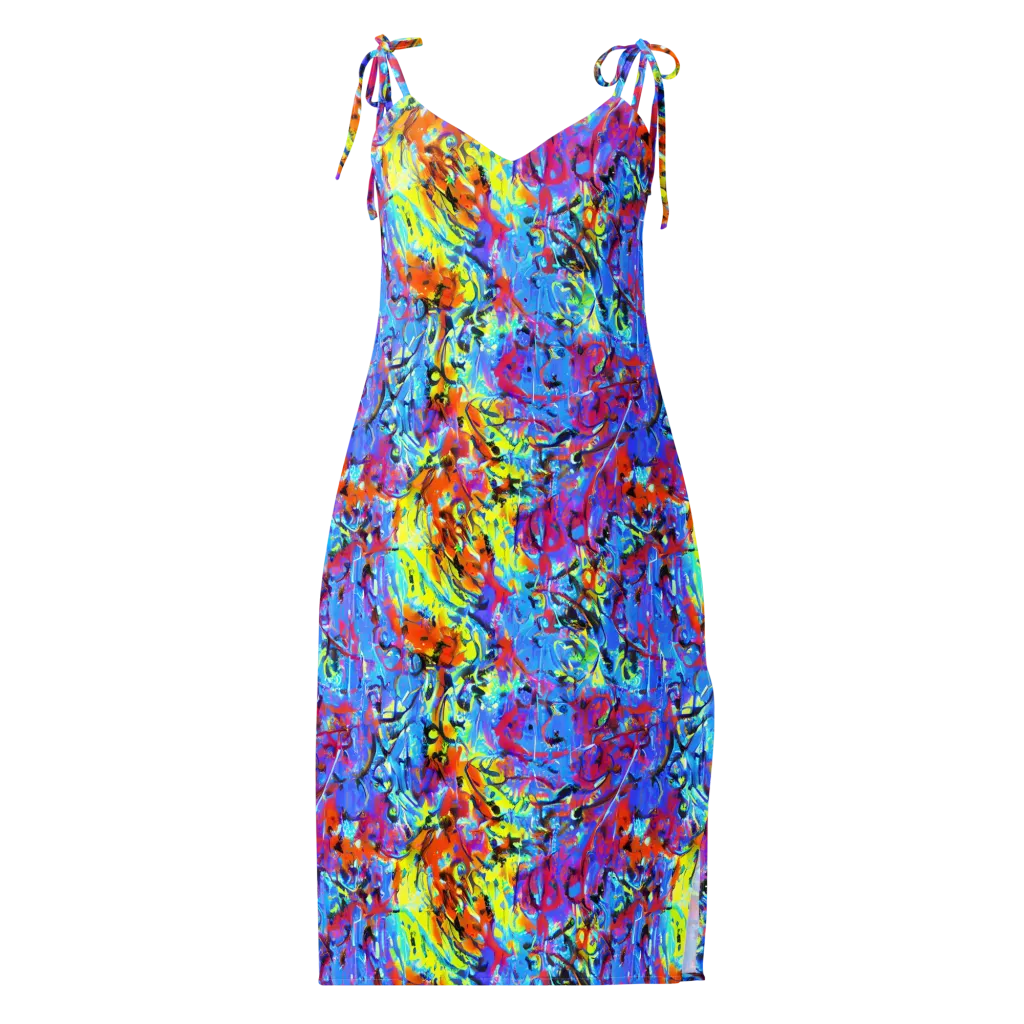 Electric Fervor on Slip Dress — Front