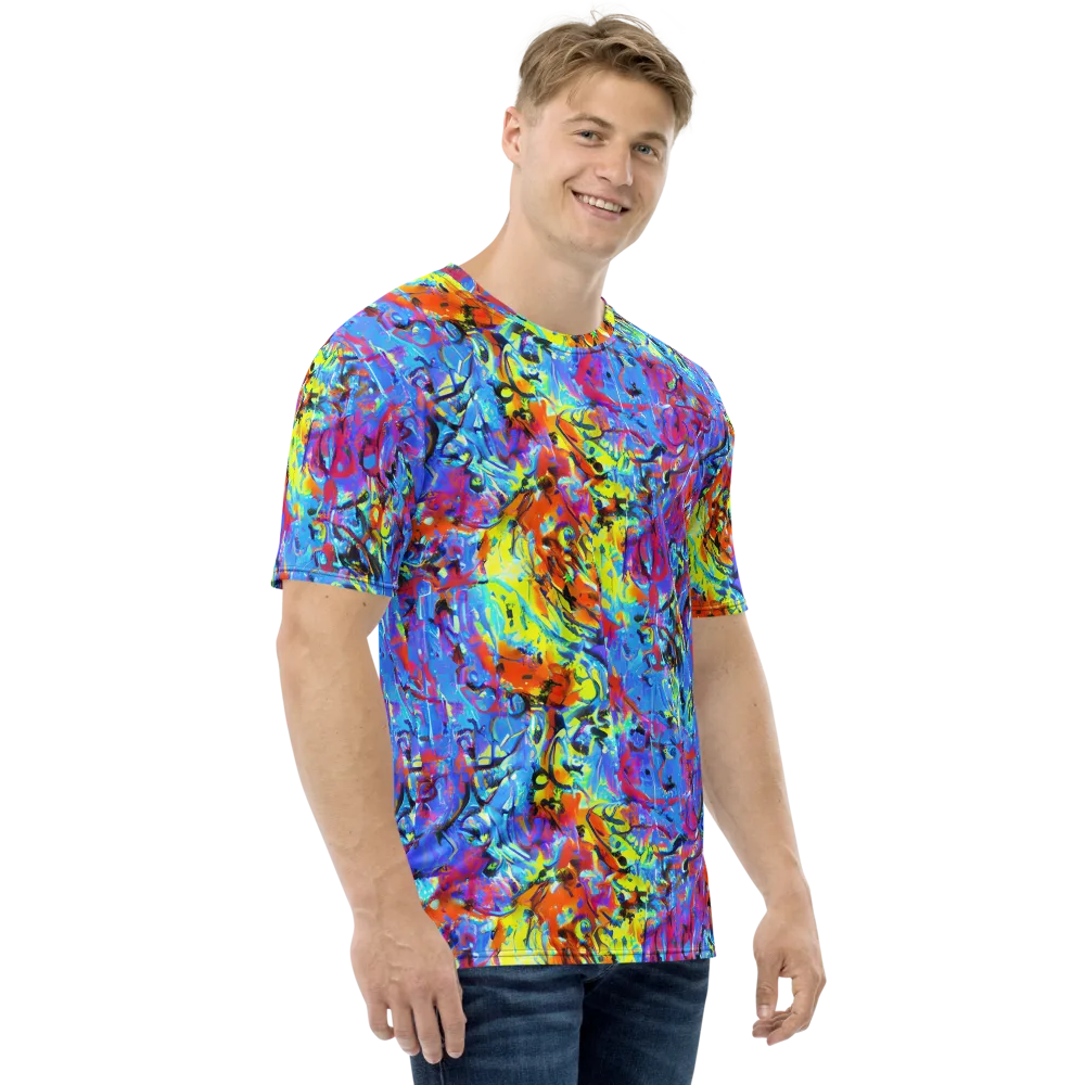 Electric Fervor on Men's Crew Neck T-Shirt — Right