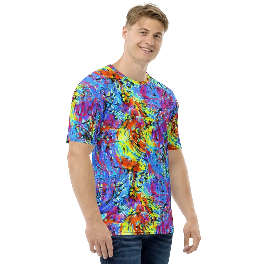 Electric Fervor on Men's Crew Neck T-Shirt — Right
