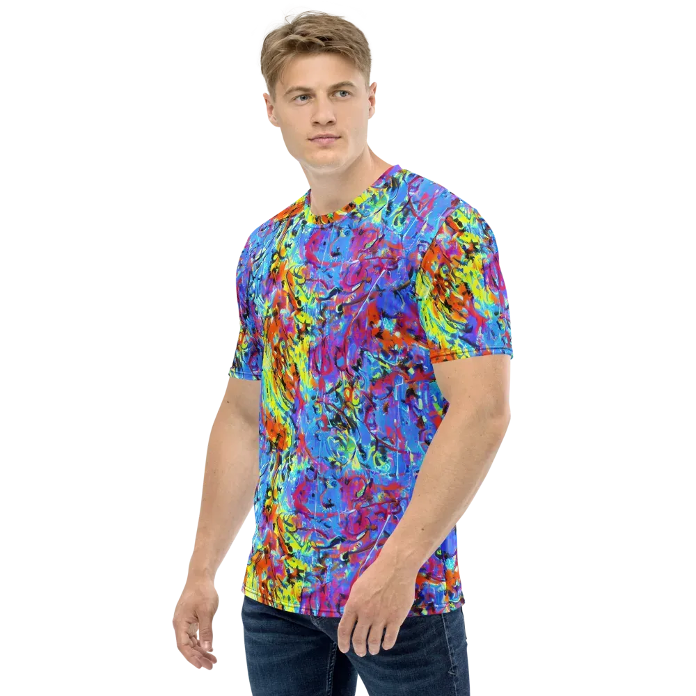 Electric Fervor on Men's Crew Neck T-Shirt — Left