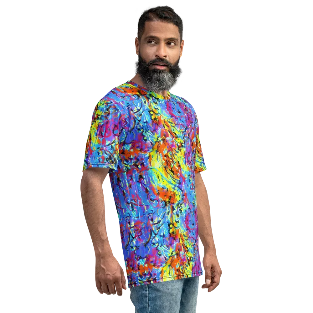 Electric Fervor on Men's Crew Neck T-Shirt — Right