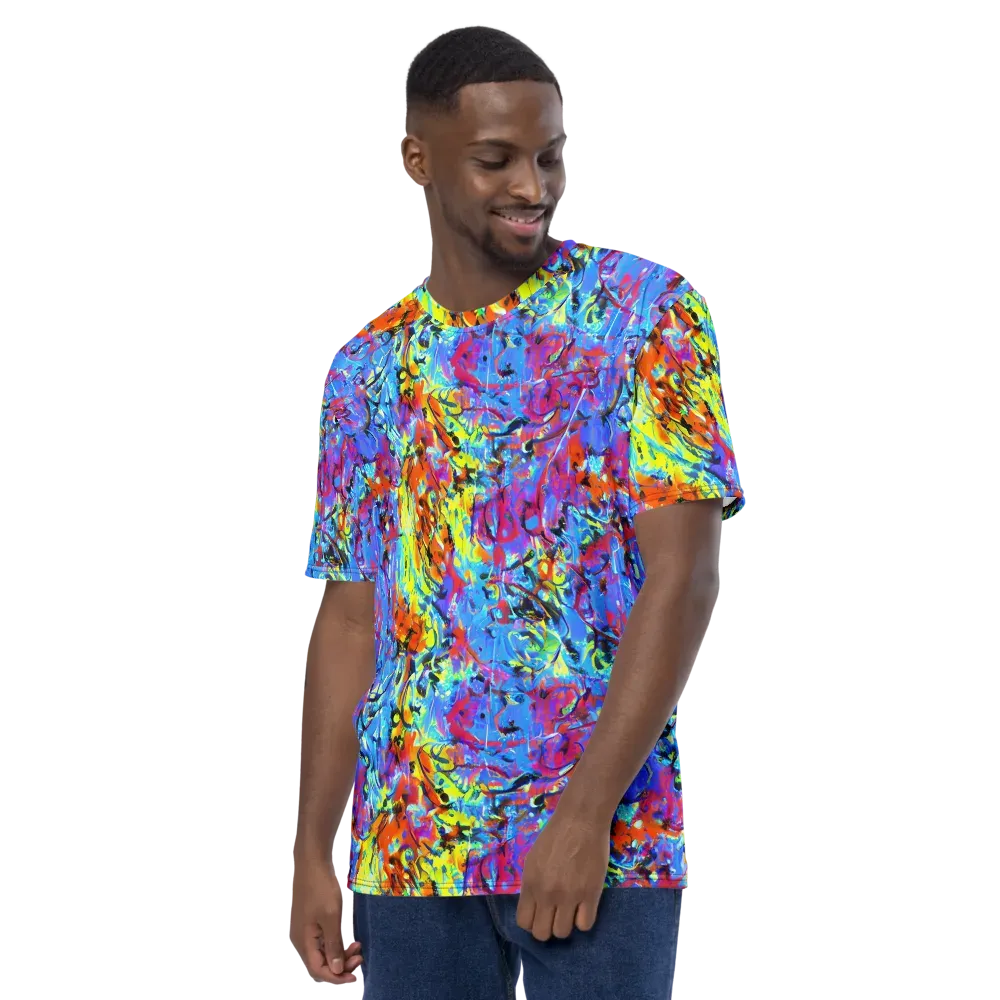 Electric Fervor on Men's Crew Neck T-Shirt — Left