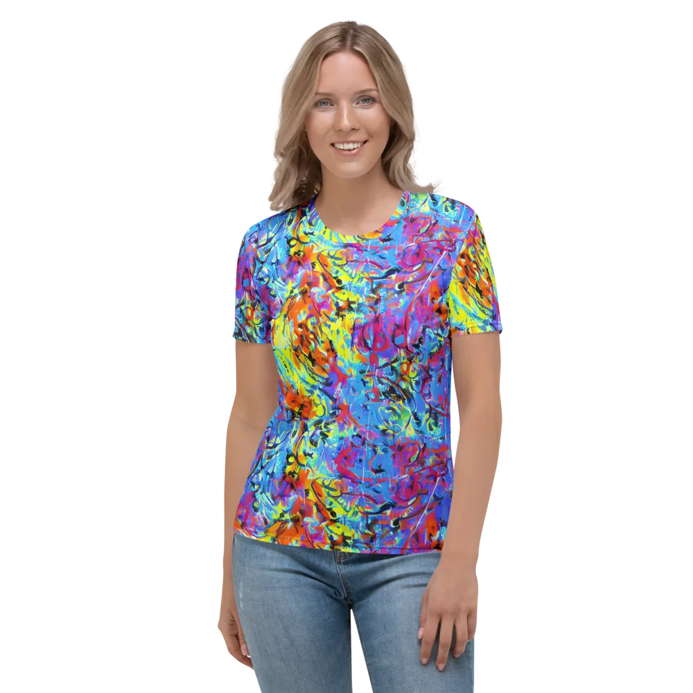 Electric Fervor on Women's Crew Neck T-Shirt — Front