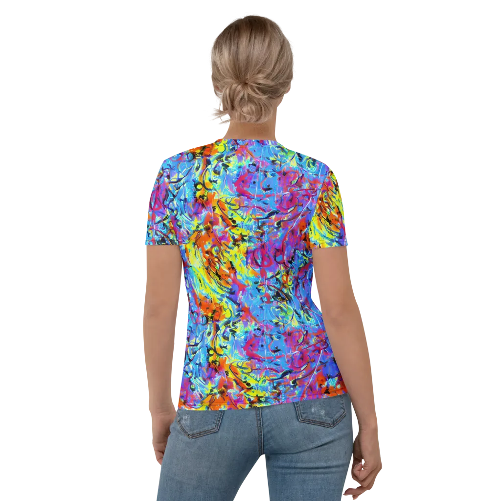Electric Fervor on Women's Crew Neck T-Shirt — Back