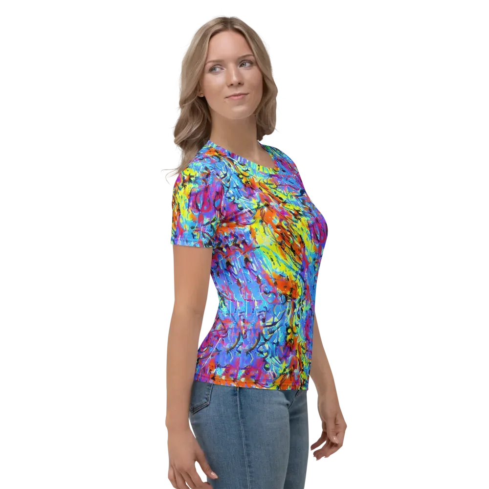 Electric Fervor on Women's Crew Neck T-Shirt — Right