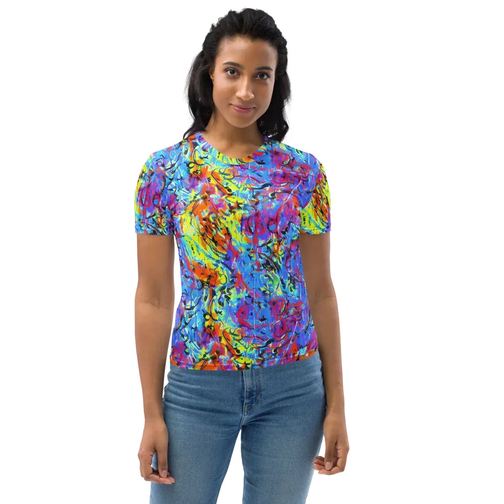 Electric Fervor on Women's Crew Neck T-Shirt — Front