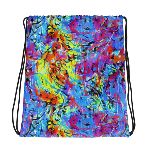 Electric Fervor on a Drawstring Bag