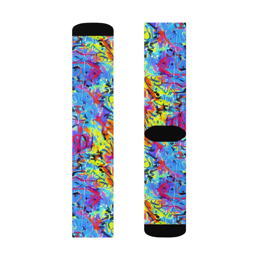 Electric Fervor on Socks — Right Sock