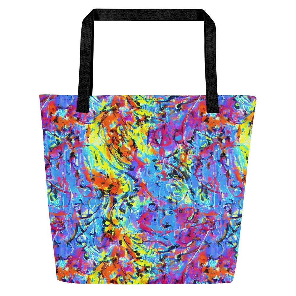 Electric Fervor on Large Tote Bag W/ Pocket — Front