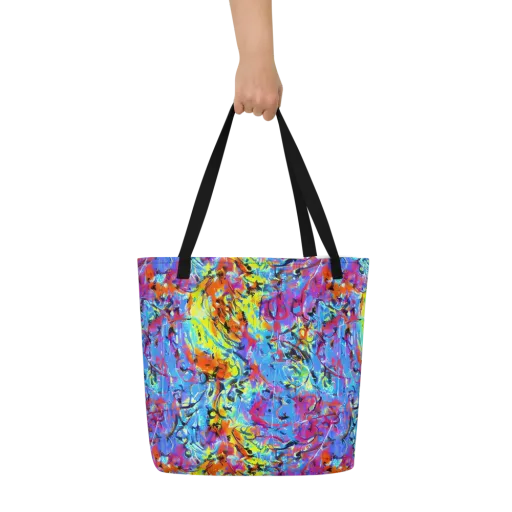 Electric Fervor on a Large Tote Bag W/ Pocket