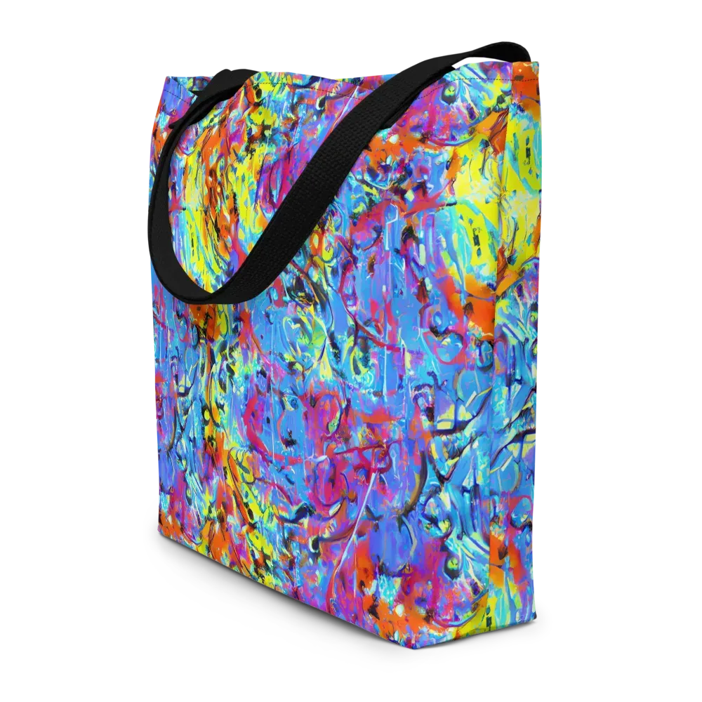 Electric Fervor on Large Tote Bag W/ Pocket — Front