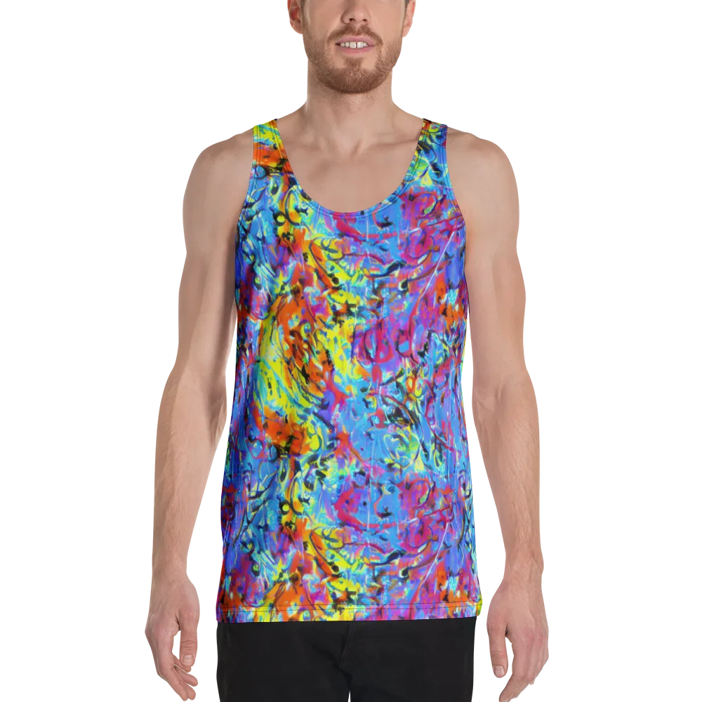 Electric Fervor on Men's Tank Top — Front