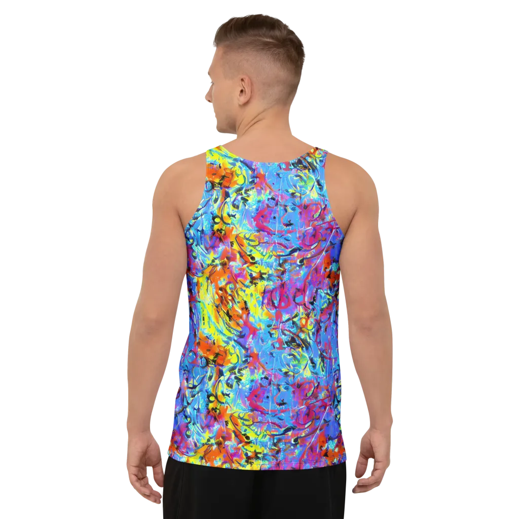 Electric Fervor on Men's Tank Top — Back