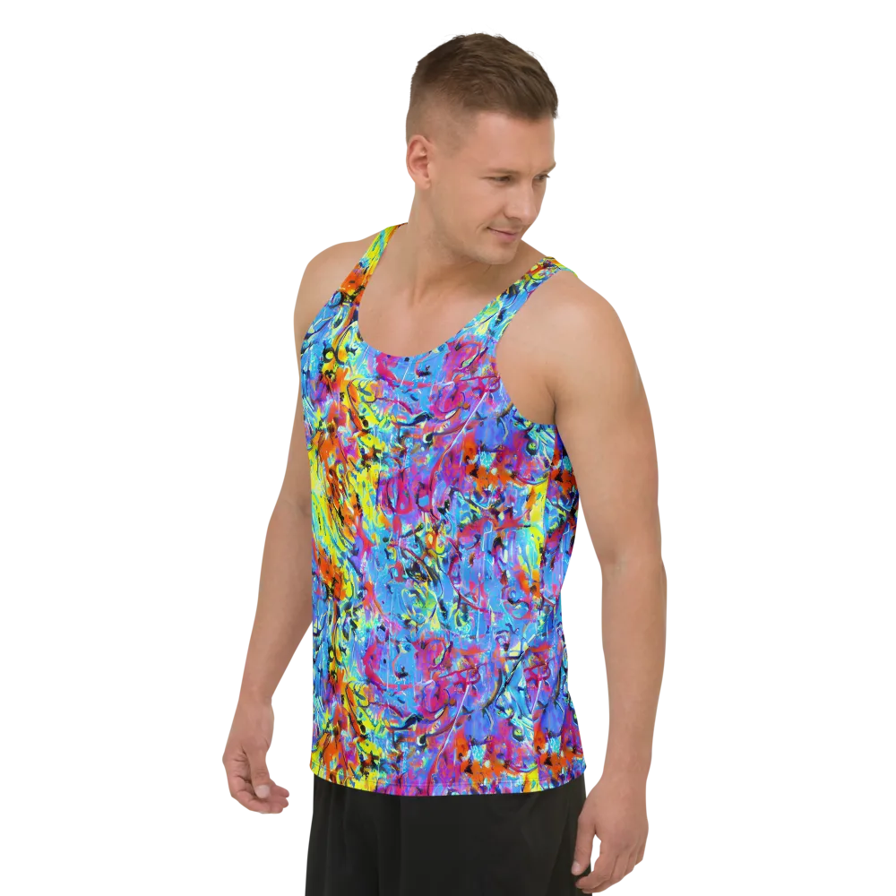 Electric Fervor on Men's Tank Top — Left Front
