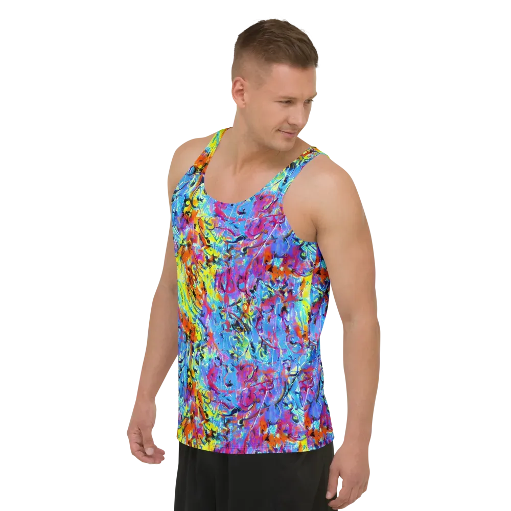 Electric Fervor on Men's Tank Top — Left Front