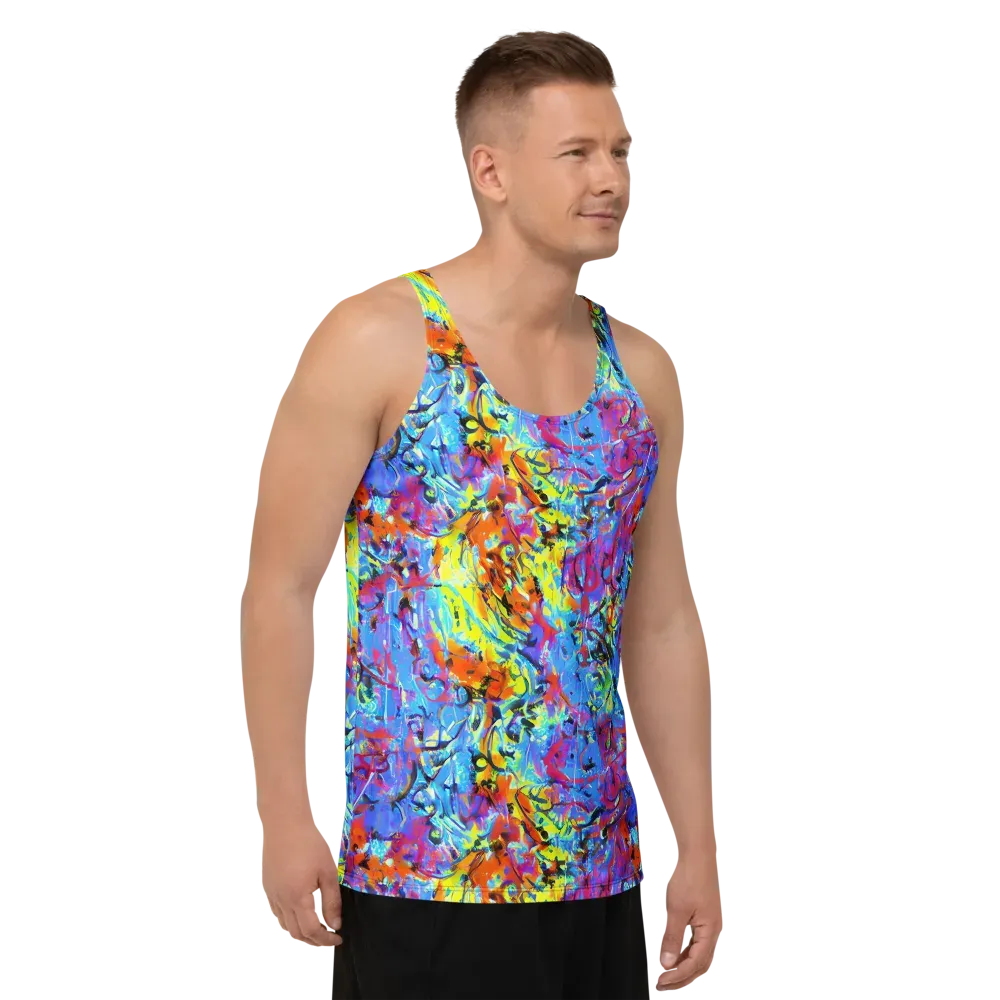 Electric Fervor on Men's Tank Top — Right Front