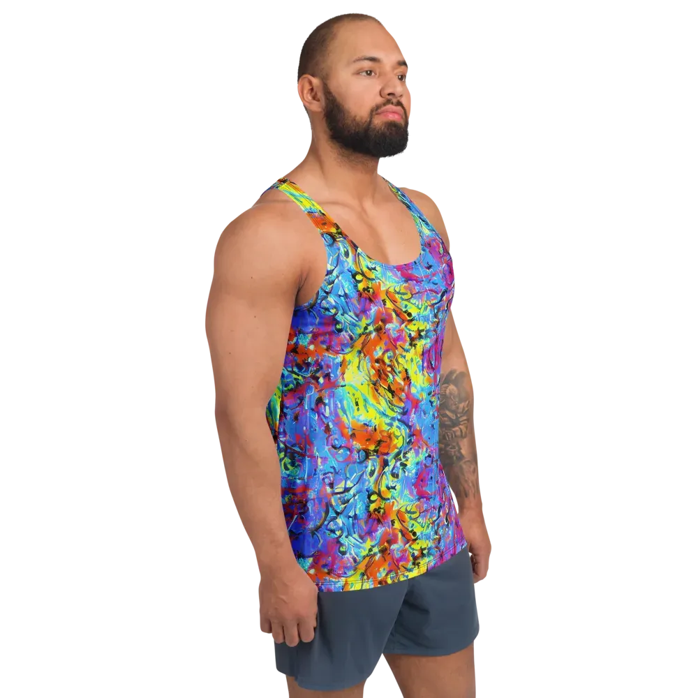 Electric Fervor on Men's Tank Top — Right Front