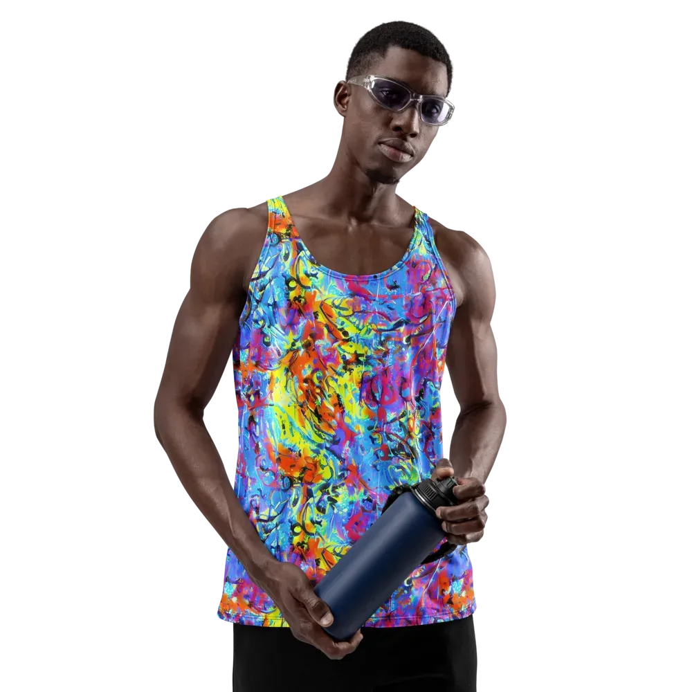 Electric Fervor on Men's Tank Top — Front