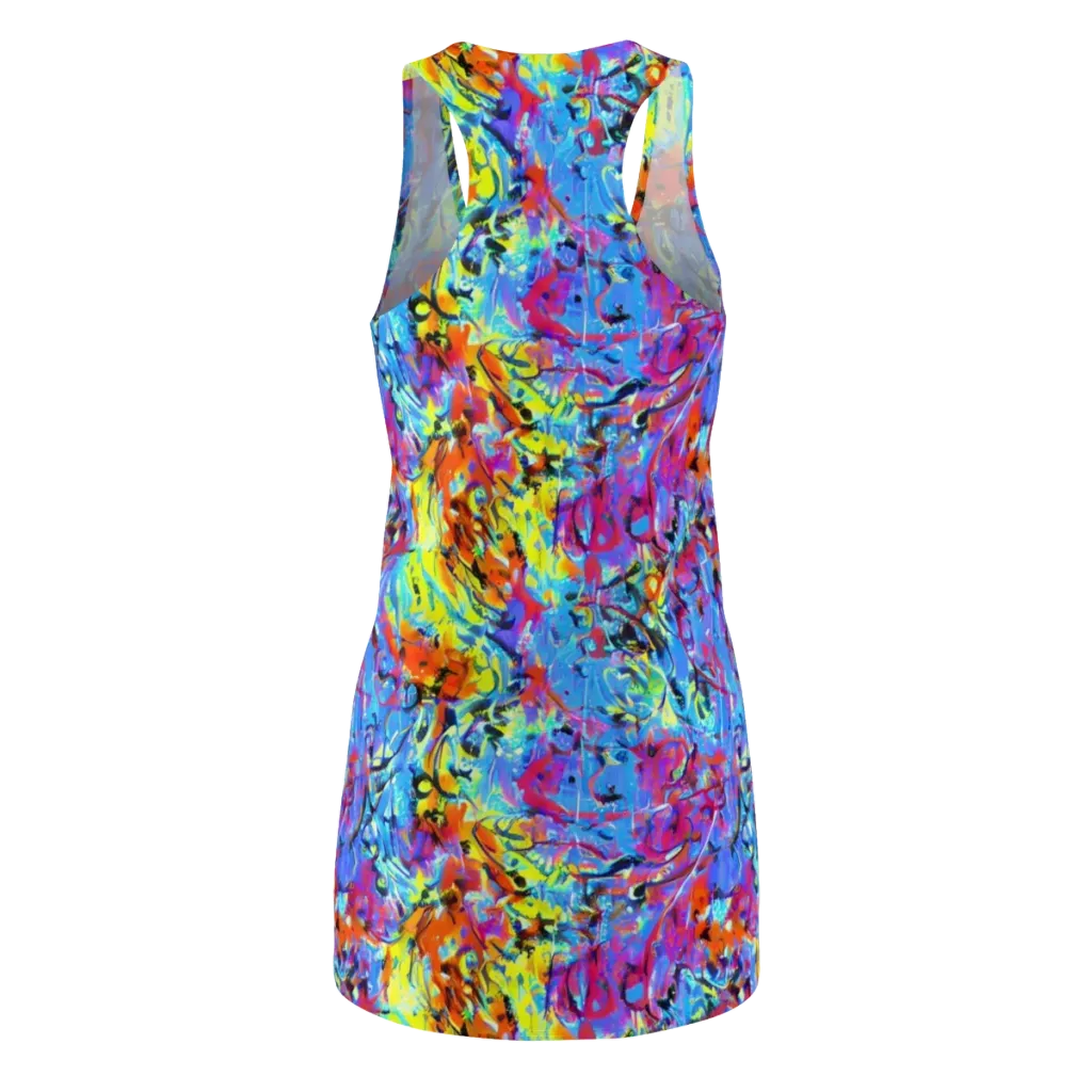 Electric Fervor on Racerback Dress — Back