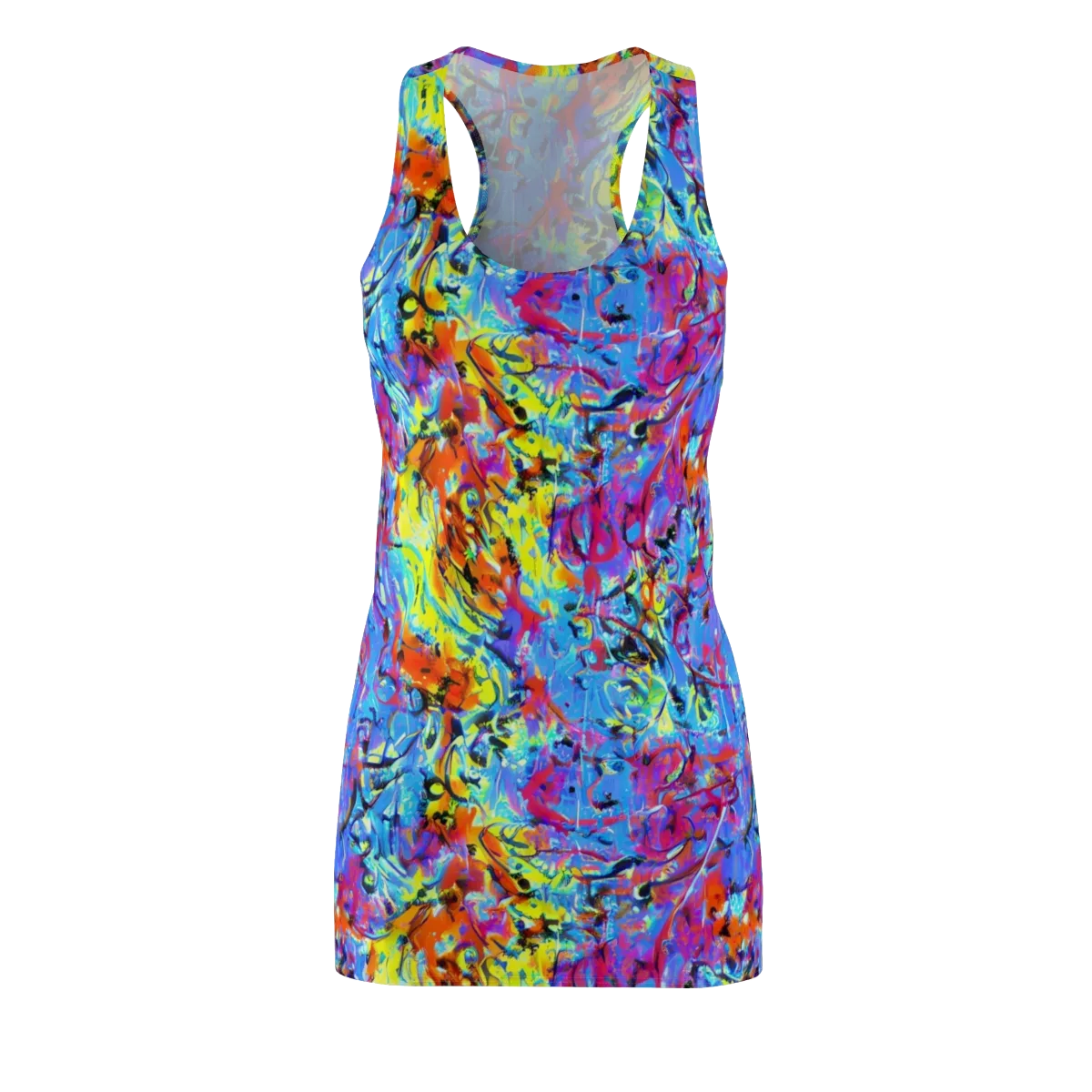 Electric Fervor on Racerback Dress — Front
