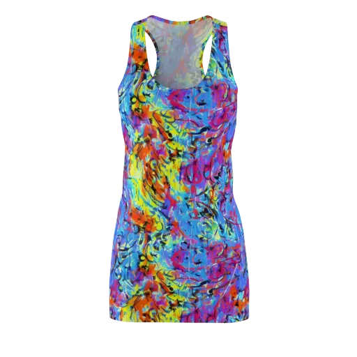 Electric Fervor on a Racerback Dress
