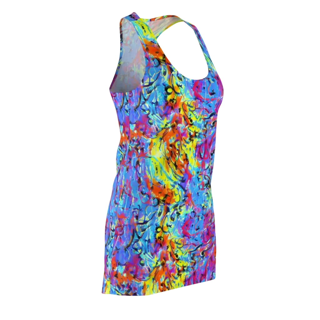 Electric Fervor on Racerback Dress — Front Side