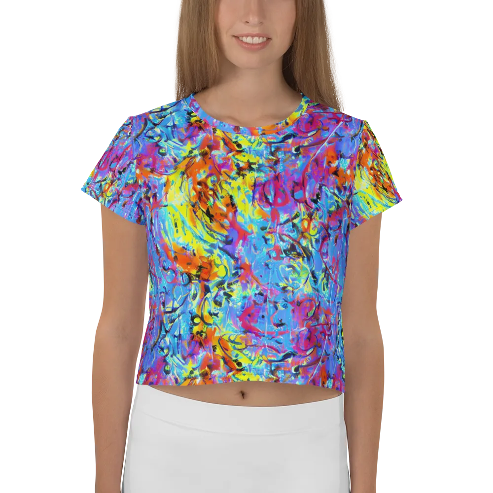 Electric Fervor on Crop Tee — Front
