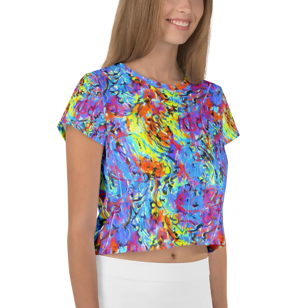 Electric Fervor on Crop Tee — Right